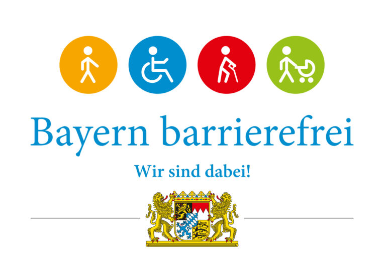 Bayern barrierefrei Logo Schriftzug